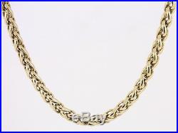 Wheat Chain Necklace 9ct Gold Ladies Stunning Heavy 36.6g AJ76